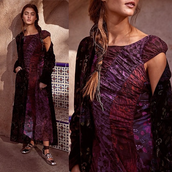 NWT Free People Heart to Heart Floral Midi Dress - Picture 2 of 5